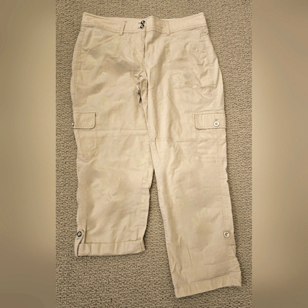 White House Black Market Casual Beige Cargo Pants